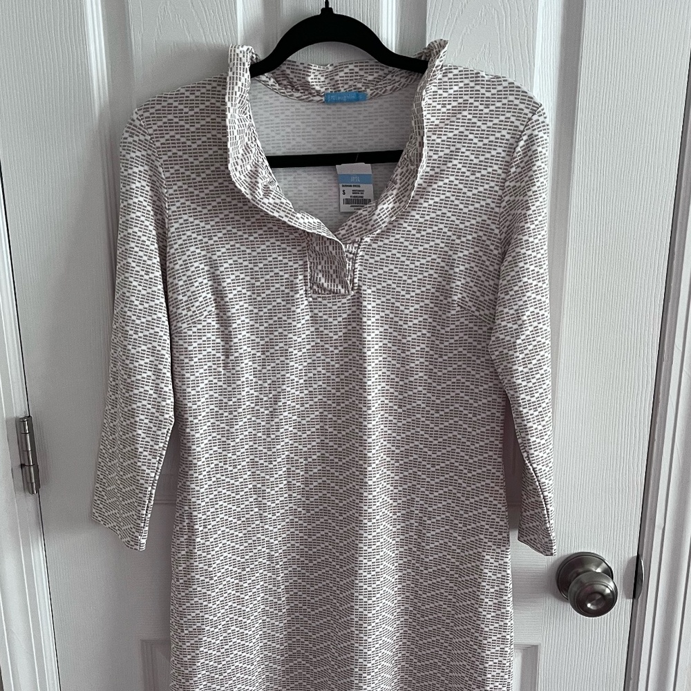 J. McLaughlin Women's Size S Durham Dress White/Wheat NWT